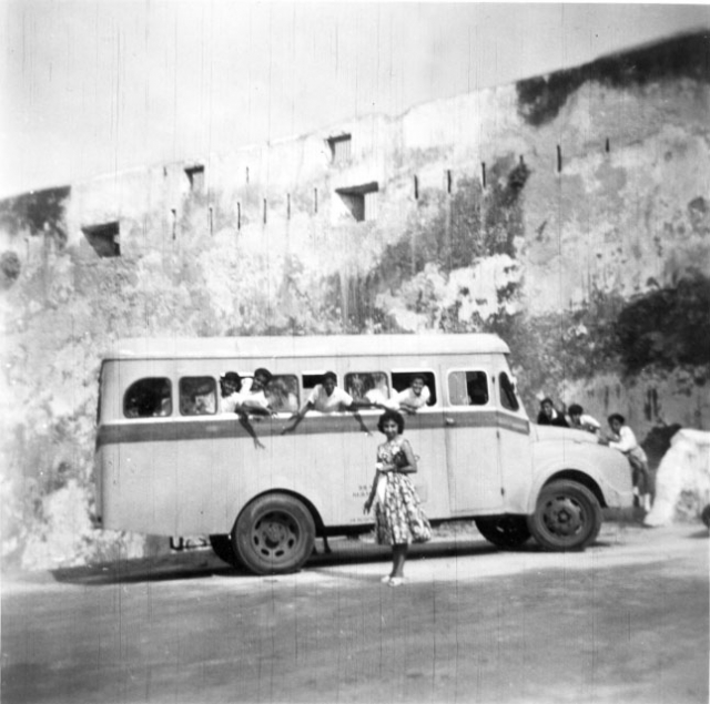 REMEMBER OUR SCHOOL BUS!! - MARY ANDANI outside FORT JESUS, Mombasa